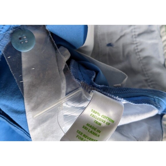 Lilly Pulitzer Pant Cropped Blue Mid Rise Capri Casual 100% Cotton Size 4 - Picture 8 of 10